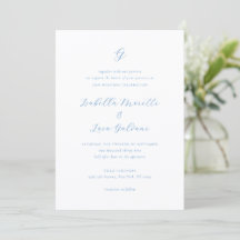 Boda elegante de estilo costero en azul y blanco