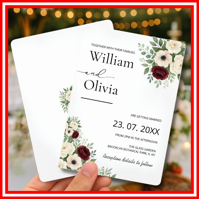 Invitación Boda elegante de eucalipto verde salvia (Subido por el creador)