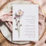 Invitación Boda elegante de flores de Boho pastel presionado<br><div class="desc">Para una mayor personalización, haga clic en "Personalizar esta plantilla" y, a continuación, en "Editar usando la herramienta de diseño". Estiloso editable fácil de usar plantillas de boda, más artículos disponibles en la tienda (invitaciones, rsvp, tarjetas de agradecimiento, papel y decoración). Si necesita ayuda o elementos coincidentes, por favor contáctame....</div>