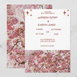 Invitación boda elegante de Flores de Crimson de Borgoña