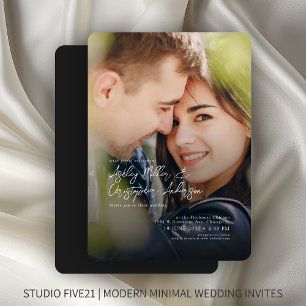 Invitación Boda elegante de fotografía de pareja