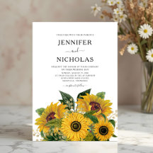 Boda elegante de girasoles florales 
