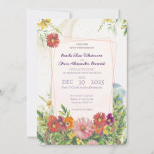 Boda elegante de jardín con flores silvestres en a