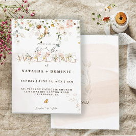 Invitación Boda elegante de jardín de flores silvestres en ac
