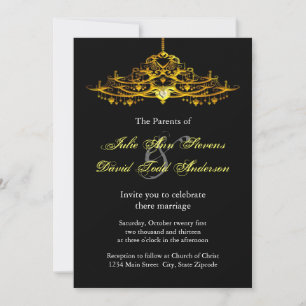 Invitación Boda elegante de la lámpara de araña