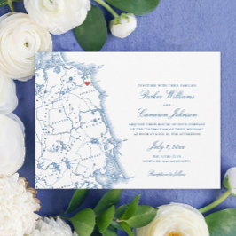 Invitación Boda elegante de la marina de Scituate Massachuset