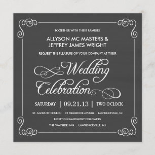 Invitación Boda elegante de la pizarra