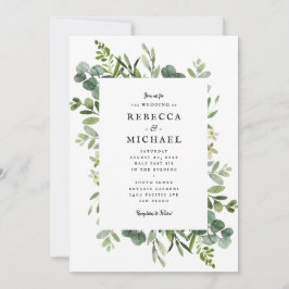 Invitación Boda elegante de la vegetación