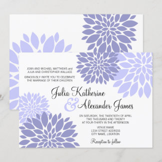 Invitación Boda elegante de Lavanda Floral Burst