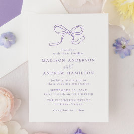 Invitación Boda elegante de Lavender Bow