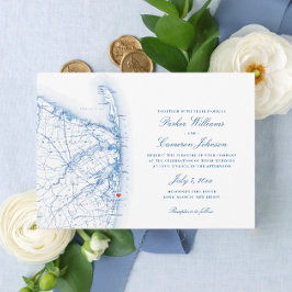 Invitación Boda elegante de Long Branch New Jersey
