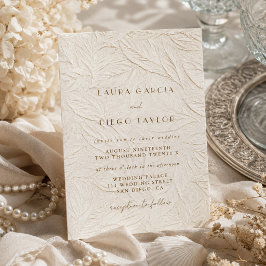 Invitación Boda elegante de marfil