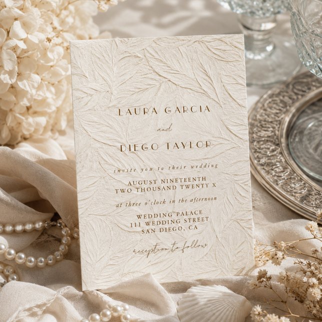 Invitación Boda elegante de marfil (Subido por el creador)
