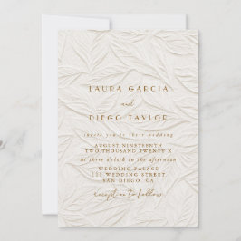 Invitación Boda elegante de marfil