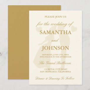 Invitación Boda elegante de marfil vintage