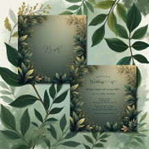boda elegante de naturaleza verde oscuro