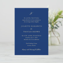 Boda elegante de navy clásico y crema