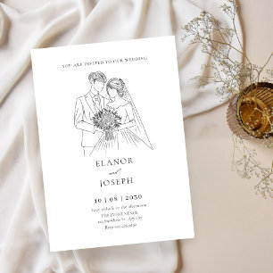 Invitación Boda elegante de novias y novios