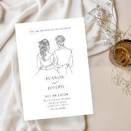 Invitación Boda elegante de novias y novios