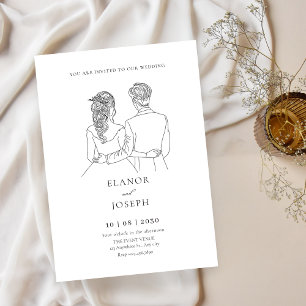 Invitación Boda elegante de novias y novios