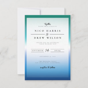 Invitación Boda elegante de orgullo gay masculino