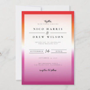 Invitación Boda elegante de orgullo lésbico
