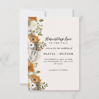 Invitación Boda elegante de otoño