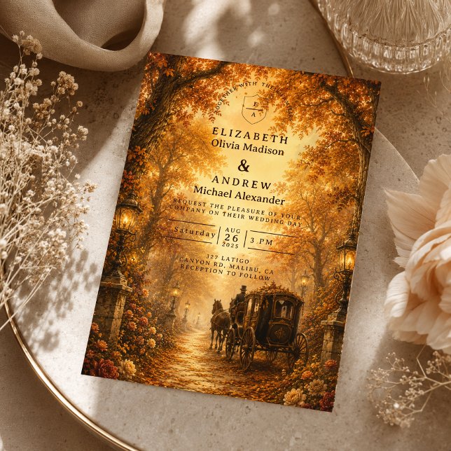 Invitación Boda Elegante de Otoño Vintage (Subido por el creador)