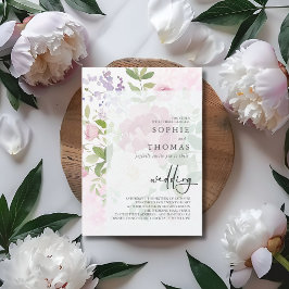 Invitación Boda elegante de peonatos blandos