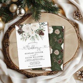 Invitación Boda elegante de pino de invierno