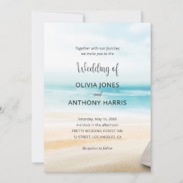 Invitación Boda elegante de playa costera
