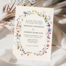 Boda elegante de pradera de flores silvestres crem