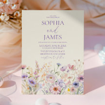 Boda elegante de prado de flores silvestres rosada