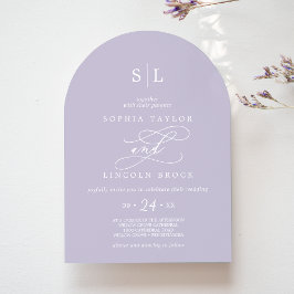 Invitación Boda elegante de primavera púrpura de lavanda de a