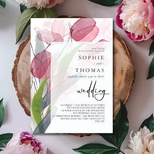 Invitación Boda elegante de tulipanes blandos