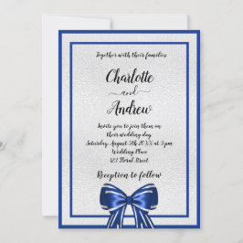 Invitación Boda elegante del arco azul real