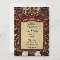 Boda Elegante del Circo Vintage Rojo Carnaval