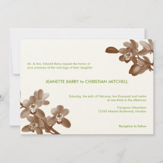 Invitación Boda elegante del jardín moderno del ecru del
