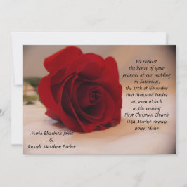 Invitación Boda elegante del rosa rojo