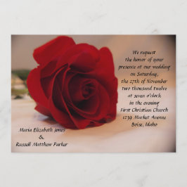Invitación Boda elegante del rosa rojo