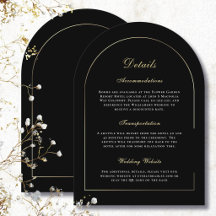 Boda Elegante Detalle en Negro Blanco y Dorado