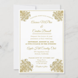 Invitación Boda elegante dorado
