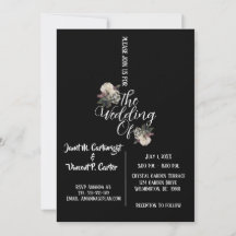 Boda elegante en blanco y negro