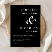 Boda elegante en blanco y negro