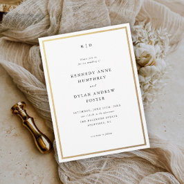 Invitación Boda elegante en blanco y negro