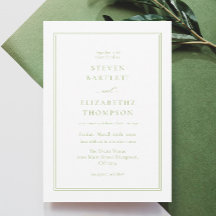Boda elegante en blanco y verde