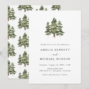 Invitación Boda Elegante en el Bosque