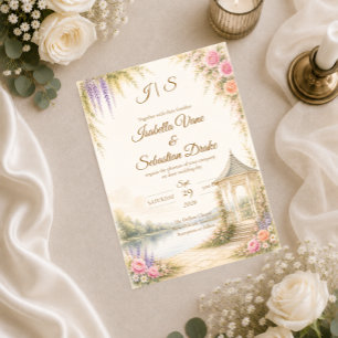 Invitación Boda elegante en el jardín