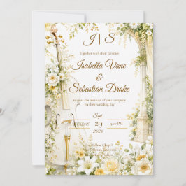 Invitación Boda elegante en jardín musical