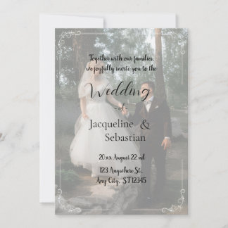 Invitación Boda Elegante en un Bosque Brumoso